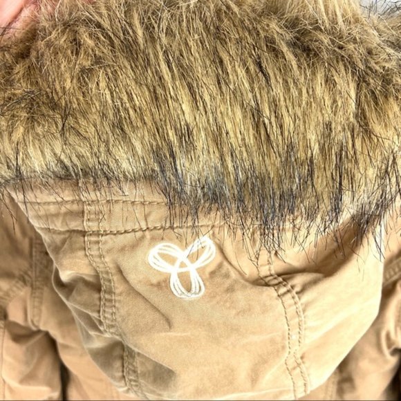Aritzia TNA Fur Lined Brown Military Jacket Sz XS - Picture 7 of 8